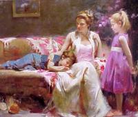 Pino Daeni - Impression oil painting.